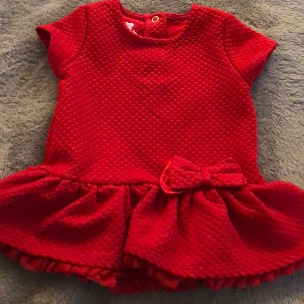 Red peplum top